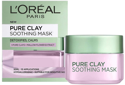 Маска для обличчя L'Oreal Paris Pure Clay заспокійлива 50 мл (3600523692200)