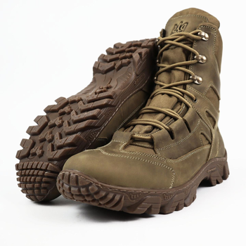 Берцы демисезонные кожаные TACTICAL Koyot арт. 1787k-demi-44