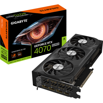 Видеокарта Gigabyte GeForce RTX 4070 Super Windforce OC 12G (GV-N407SWF3OC-12GD) [110686]