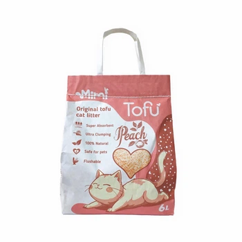 Соевый наполнитель для кошачьего туалета MiMi CAT TOFU с ароматом персика, 6 л (4820276110328)