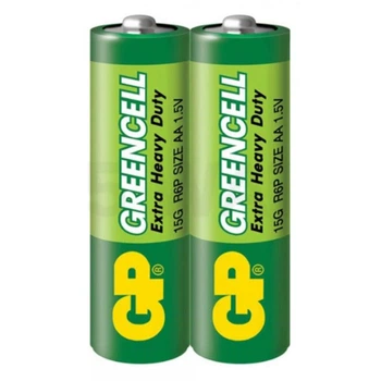 Батарейка солевая GP Greencell Extra Heavy Duty R6P AA 15G 1.5V Green (2 шт)
