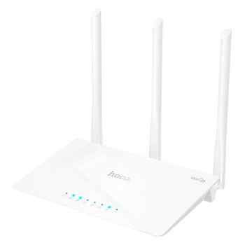 Бездротовий маршрутизатор Wi-Fi Роутер Hoco WiFi4 HI30 (2.4 ГГц, 300 Мбіт/с, 3 антени)