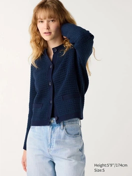 Кардиган в'язаний жіночий Uniqlo 279202827 S Синій (1159824682)