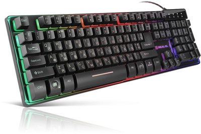 Клавіатура REAL-EL Gaming 8700 Black Чорний