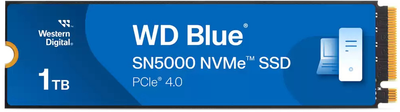 Dysk SSD Western Digital SN5000 1TB M.2 2280 NVMe PCIe 4.0 x4 3D TLC NAND (WDS100T4B0E-00CNZ0)