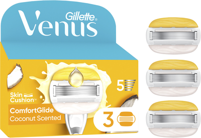 Змінні картриджі для гоління (леза) жіночі Venus ComfortGlide Olay з кокосом 3 шт (8700216674119)