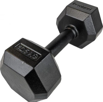 Гантель шестигранна чавунна Kawmet 12,5 кг