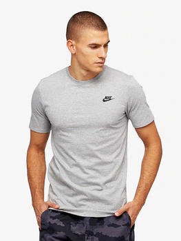 Футболка бавовняна довга чоловіча Nike Sportwear Club AR4997-064 XL Сіра (191888618217)