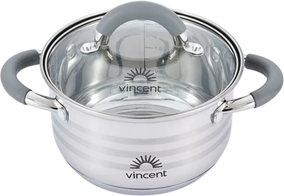 Кастрюля Vincent с силиконом на ручках 20 см 3.4 л (5018601439599)