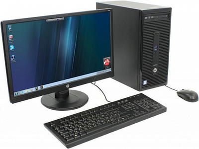 Б/У Компьютер в сборе, Intel Core i7 3770, 8 потоков, RAM 32 ГБ, HDD 1000 ГБ, монитор 24"