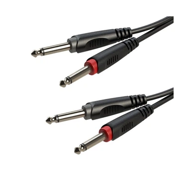 Готовый аудио кабель 2xJack 6,3 mono — 2xJack 6,3 mono Roxtone SAC-C100-L1 1м