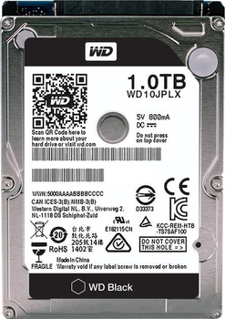 HDD для ноутбука HDD 2.5" SATA 1.0TB WD Black 7200rpm 32MB (WD10JPLX_)
