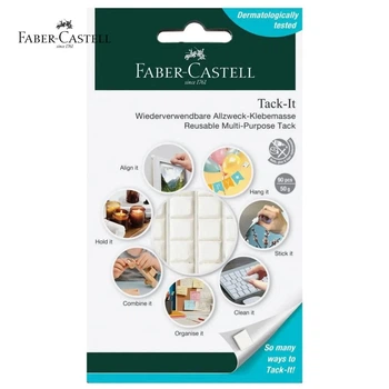 Клейка маса Faber-Castell TACK-IT 50 г у формі квадратів для багаторазового використання, 589150