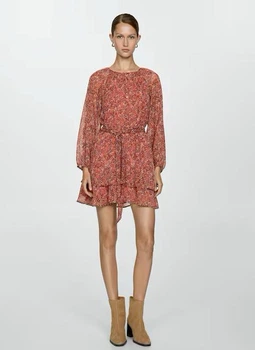 Платье женское MANGO 77034034 Вишневый M KL0436