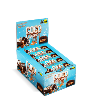 Питательные Кокосовые Батончики без сахара Coco Caramel - 20x40г Шоколад 4820273230654
