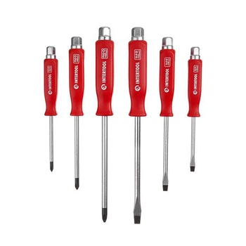 Набор отверток 6 шт. Intertool (ударных под ключ SL5, SL6, SL8, PH1, PH2, PH3)