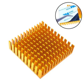 Радиатор алюминиевый для LED матриц VGA MB 40х40х11мм клейкий (284322)