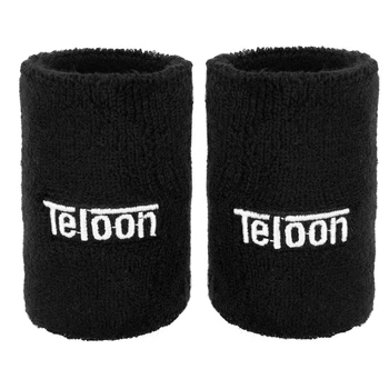 Напульсники спортивные махровые для тренировок бега баскетбола Teloon 2033 2шт Black