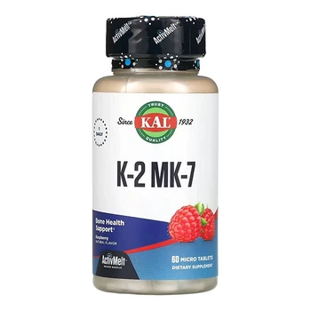 Комплекс Вітамін D3+K2 KAL K-2 MK-7 ActivMelt 100 mcg 60 Micro Tablets Raspberry