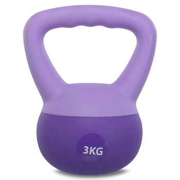 Гиря мягкая 3 кг Поливинилхлорид наполнитель песок Zelart SOFT KETTLEBELL цвет фиолетовый FI-0122-3