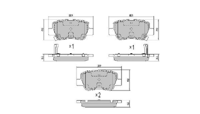 Комплект тормозных колодок TOYOTA AVENSIS, OPEL INSIGNIA, FREMAX (FBP0861)