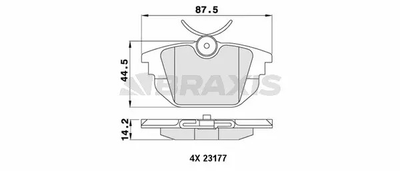 Комплект тормозных колодок FIAT PUNTO, BRAXIS (AA0478)