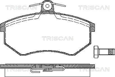 Комплект гальмівних колодок VW CORRADO, SEAT IBIZA, AUDI COUPE, TRISCAN (811029934)