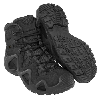 Тактичні чоловічі берці з GORE-TEX Lowa Zephyr GTX MID TF ботінки чорні 40
