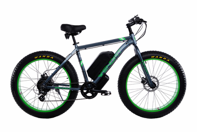 Електровелосипед Fatbike Wendat 48v 23Ah 1500W c гідравлічними гальмами сіро-зелений