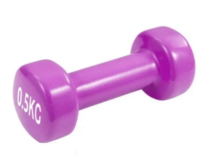 Гантель вінілова PowerPlay 4125 Achilles 0.5 кг Рожева 1 шт (PP_4125_0.5kg)