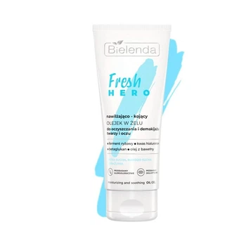 Увлажняющее и успокаивающее гель-масло Bielenda Fresh Hero для очищения и снятия макияжа с лица и глаз