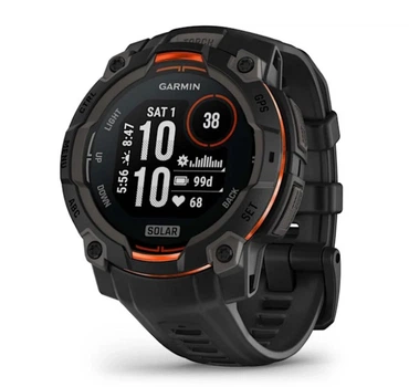 Смарт-часы GARMIN Instinct 3 45mm Solar Black with Black Band (010-02934-00)