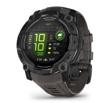 Смарт-годинник GARMIN Instinct 3 50mm AMOLED Black with Charcoal Band (010-03020-00)