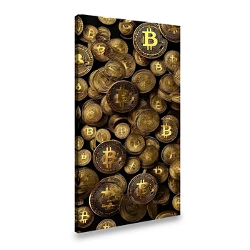 Картина на холсте No Brand Монеты криптовалюты биткоин 80x40 см (102VP_L)