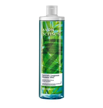 Увлажняющий гель для душа Avon Senses Морская лагуна с дыней и мускусом Secret Lagoon Shower Gel (Water fruits & pear) 500мл