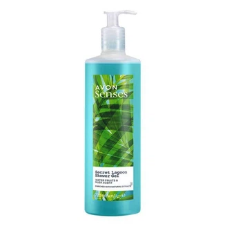 Зволожувальний гель для душу Avon Senses Морська лагуна з динею та мускусом Secret Lagoon Shower Gel (Water fruits & pear) 720мл