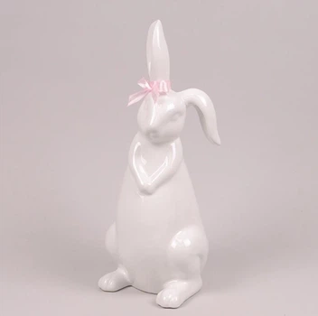 Фигурка керамическая Flora Зайчик белая 40 см. 26636
