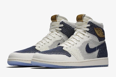 Кроссовки мужские Jordan 1 Retro High Flyknit Derek Jeter Re2pect 45 Комбінований AH7233-105