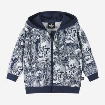 Детская толстовка с капюшоном для мальчика Reima Moomin Skvalp 5200431A-6983 86 см Темно-синяя (6438557176932)