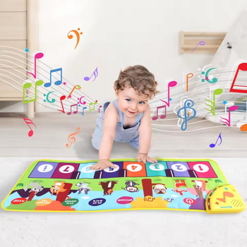 Развивающий детский музыкальный коврик - пианино Tapis игрушка со звуками для детей, разноцветный (99425667)