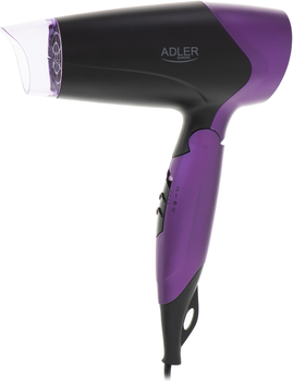 Фен Adler AD 2260 Черный с фиолетовым