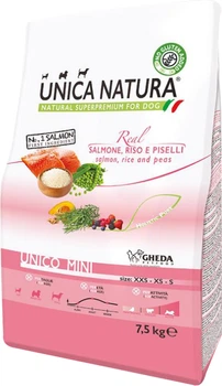 Сухий корм Gheda Unica Natura Unico Mini для собак малих порід лосось, рис та горох 7.5 кг (GDA00460)