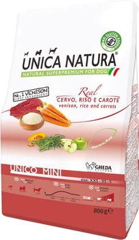 Сухой корм Gheda Unica Natura Unico Mini для собак малых пород оленина, рис и морковь 800 г (GDA00529)