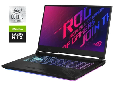 Игровой ноутбук Б-класс Asus ROG Strix G17 G712LW / 17.3" (1920x1080) IPS / Intel Core i9-10885H (8 (16) ядер по 2.4 - 5.3 GHz) / 16 GB DDR4 / 512 GB SSD / nVidia GeForce RTX 2070, 8 GB GDDR6, 256-bit б/у