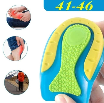 Ортопедичні силіконові амортизуючі устілки під п'яту Gel Insole Silicone Розмір 41-46