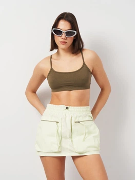 Футболка жіноча Zara 1034/153 XS/S Хакі (01034153505104)