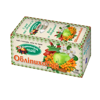 Чай плодово-ягодный Карпатский чай Облепиховый 20 пакетиков (4820024213103)