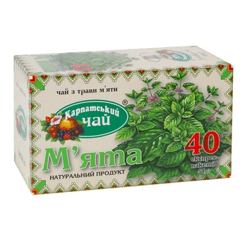 Чай травяной Карпатский чай Мята 40 пакетиков (4820024213424)