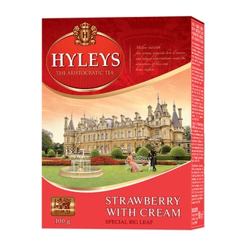 Чай черный Hyleys Клубника со сливками крупнолистовой 100 г (4791045008781)