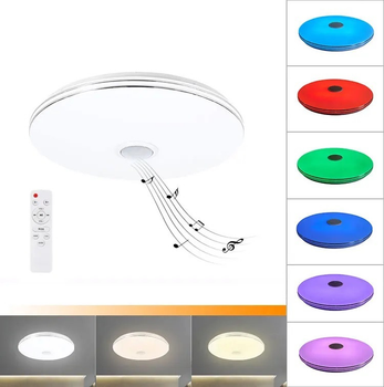 Потолочный светильник с колонкой i-Link 38см RGB Пульт + APP